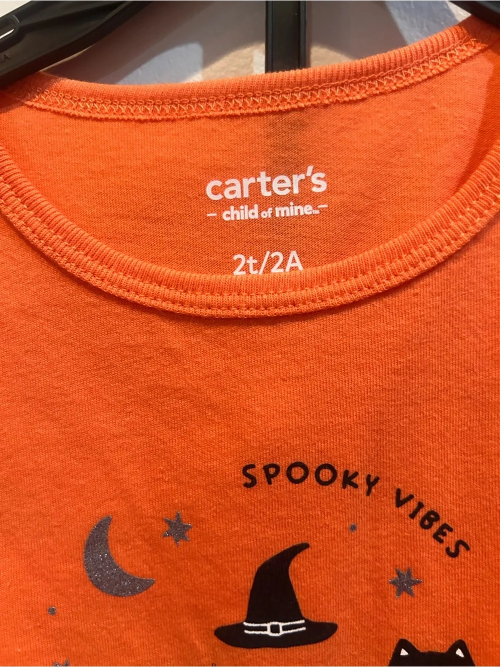 Carter's Orange Halloween Tulle Hem Top - Picture 2 of 3